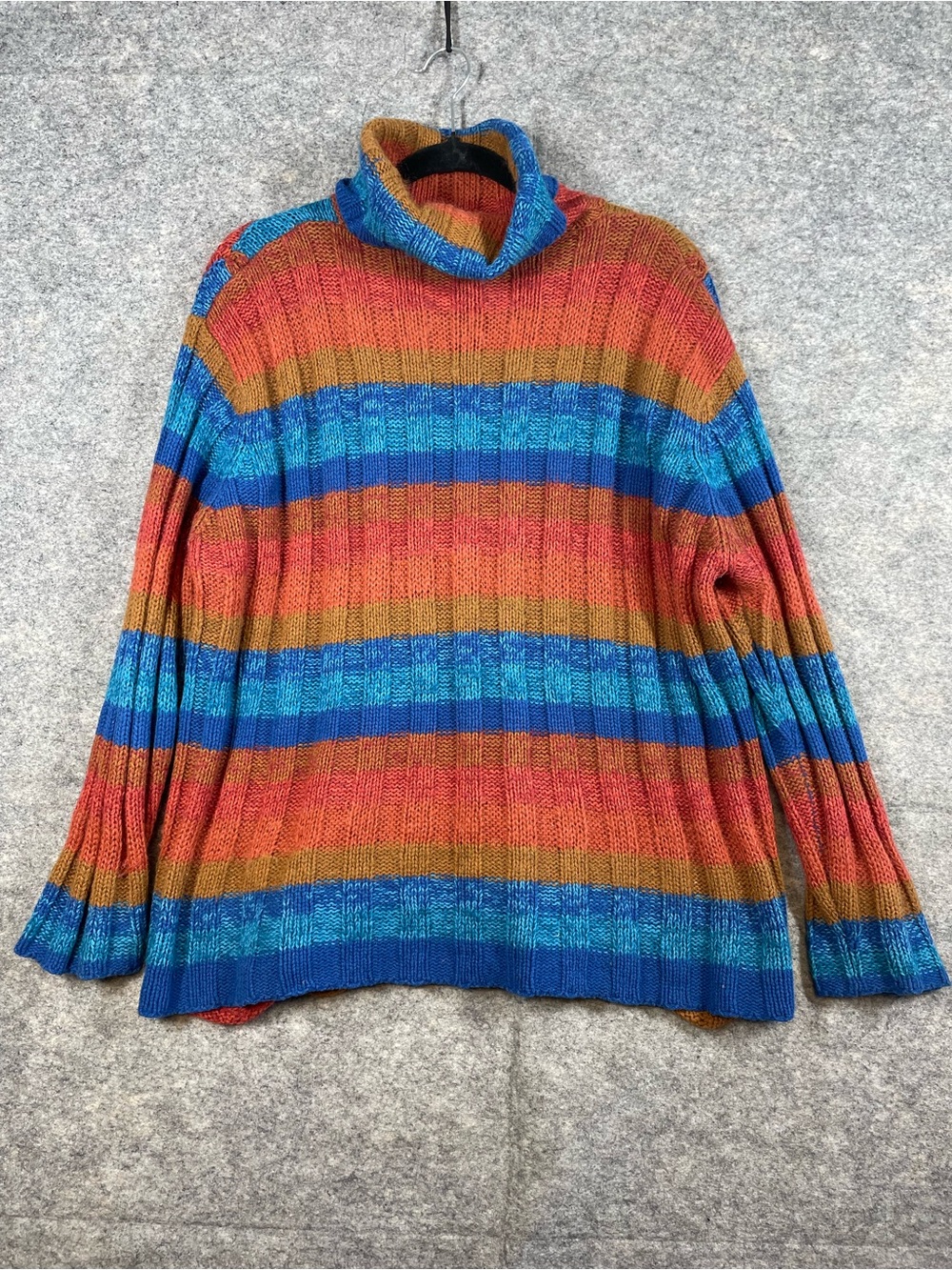 Vintage Spanner Colorblock Wool Blend Argyle Knit Sweater Knit XL Relaxed Fit - Picture 5 of 16